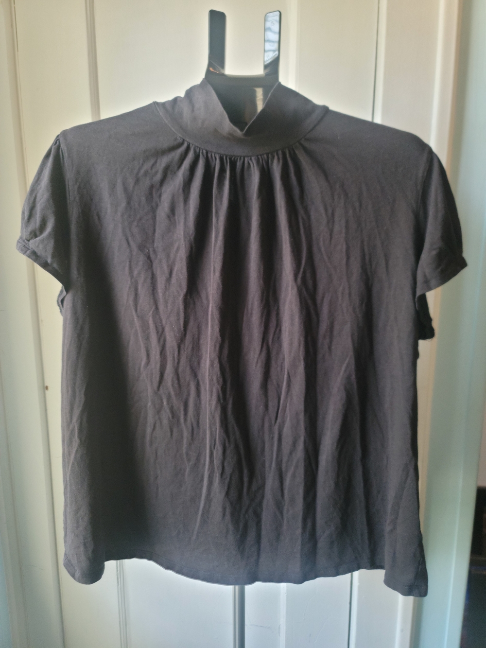 Cato Classic Black Short-Sleeve Mock Neck Top 18/20W 2X